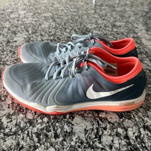 Women's Nike Dual Fusion Running Sneaker Gray & Bright Orange Size 9 Shoes